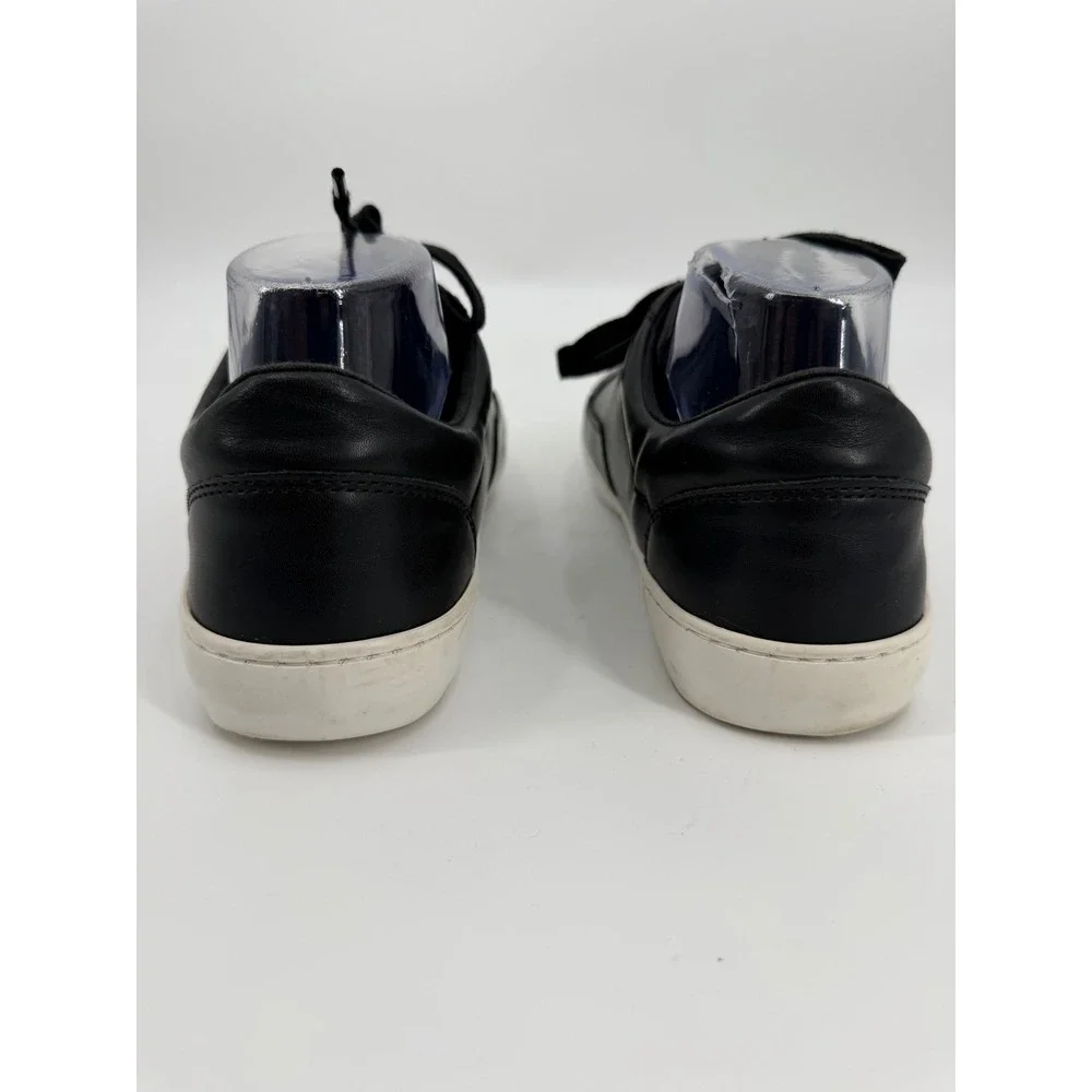Banana Republic Perforated Leather Sneakers Black Low Top Mens 8.5 S/532893-01